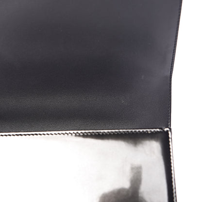 Christian Dior Metallic Patent Micro-Cannage Medium Diorama Flap Bag Graphite 9 of 13