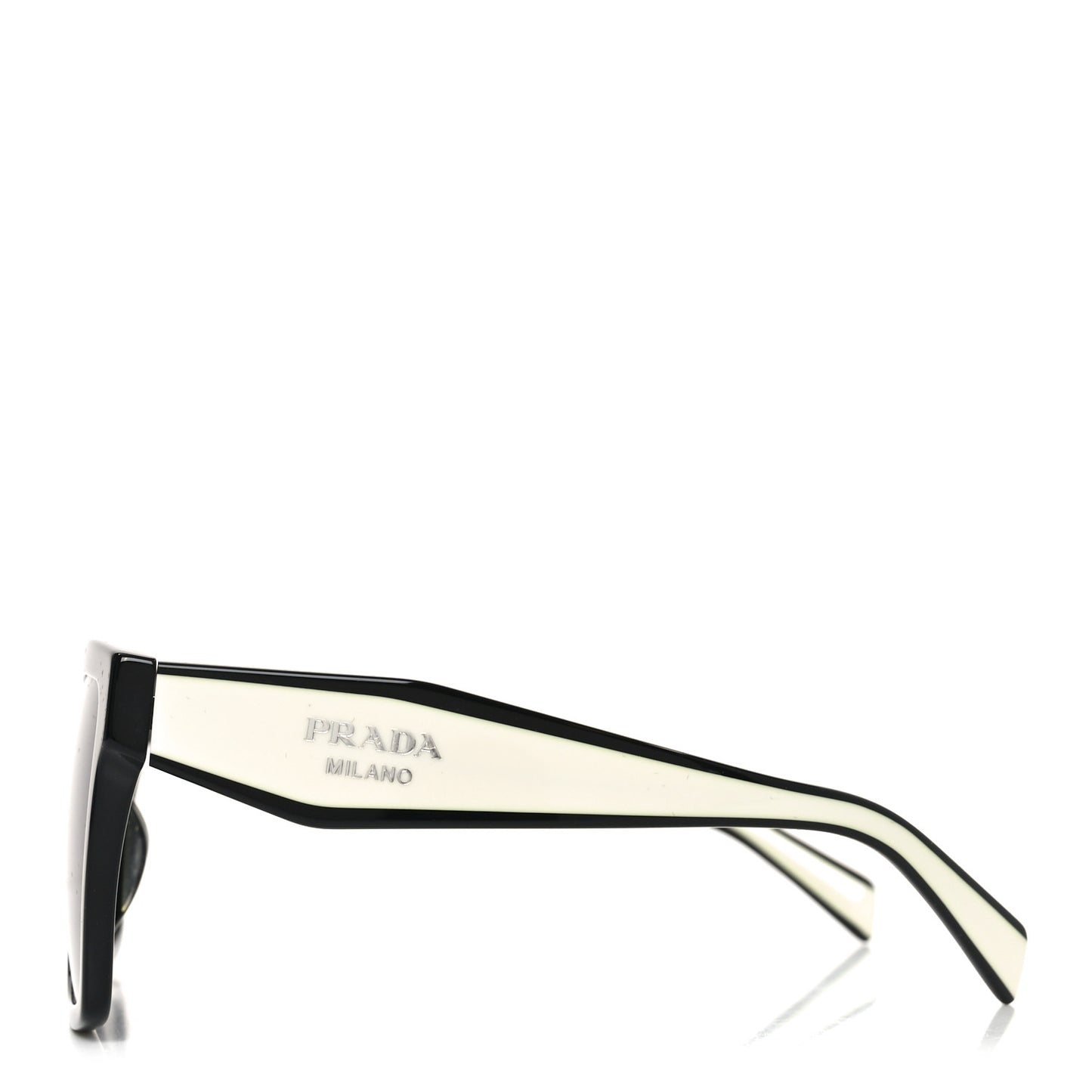Acetate Square Sunglasses SPR 24Z Black White