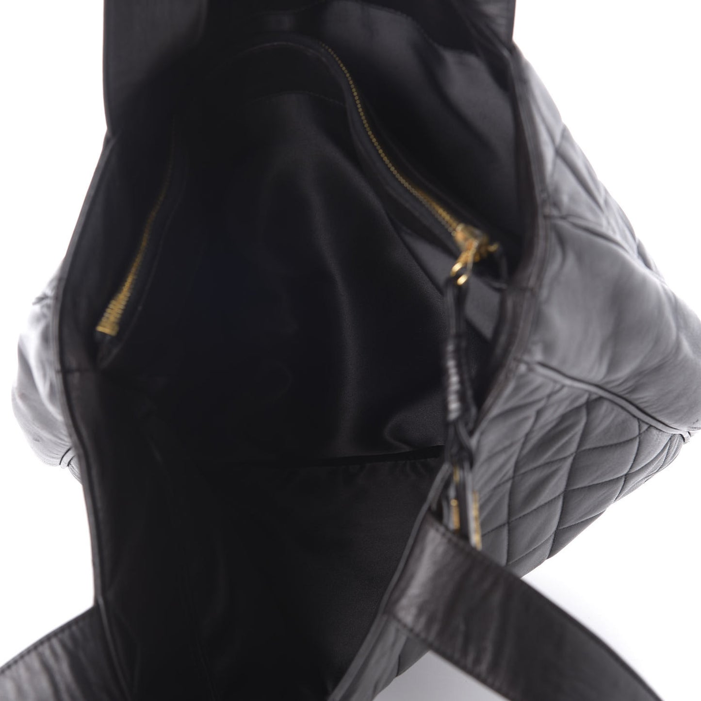 Lambskin Quilted CC Shoulder Bag Black