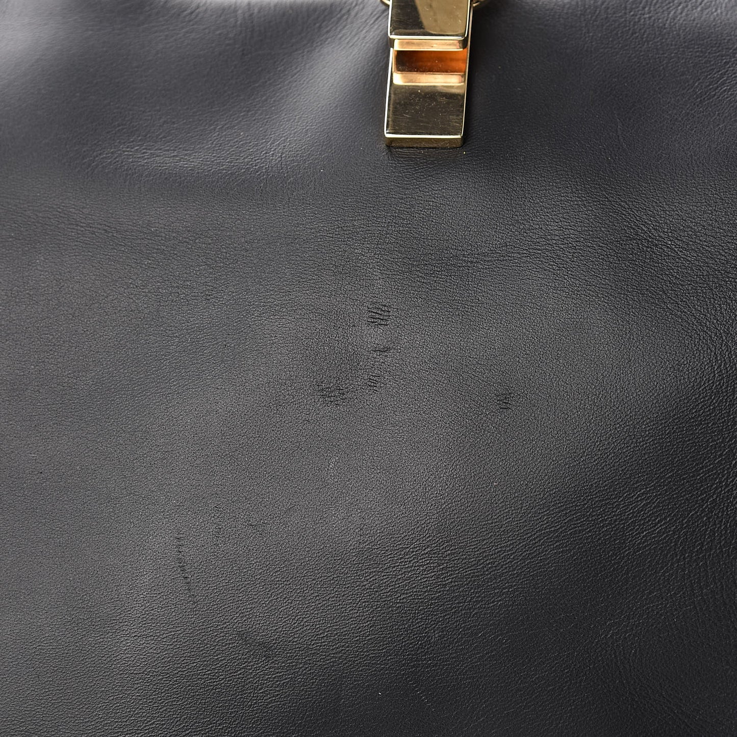 Smooth Calfskin Large Baylee Tote Black Grey