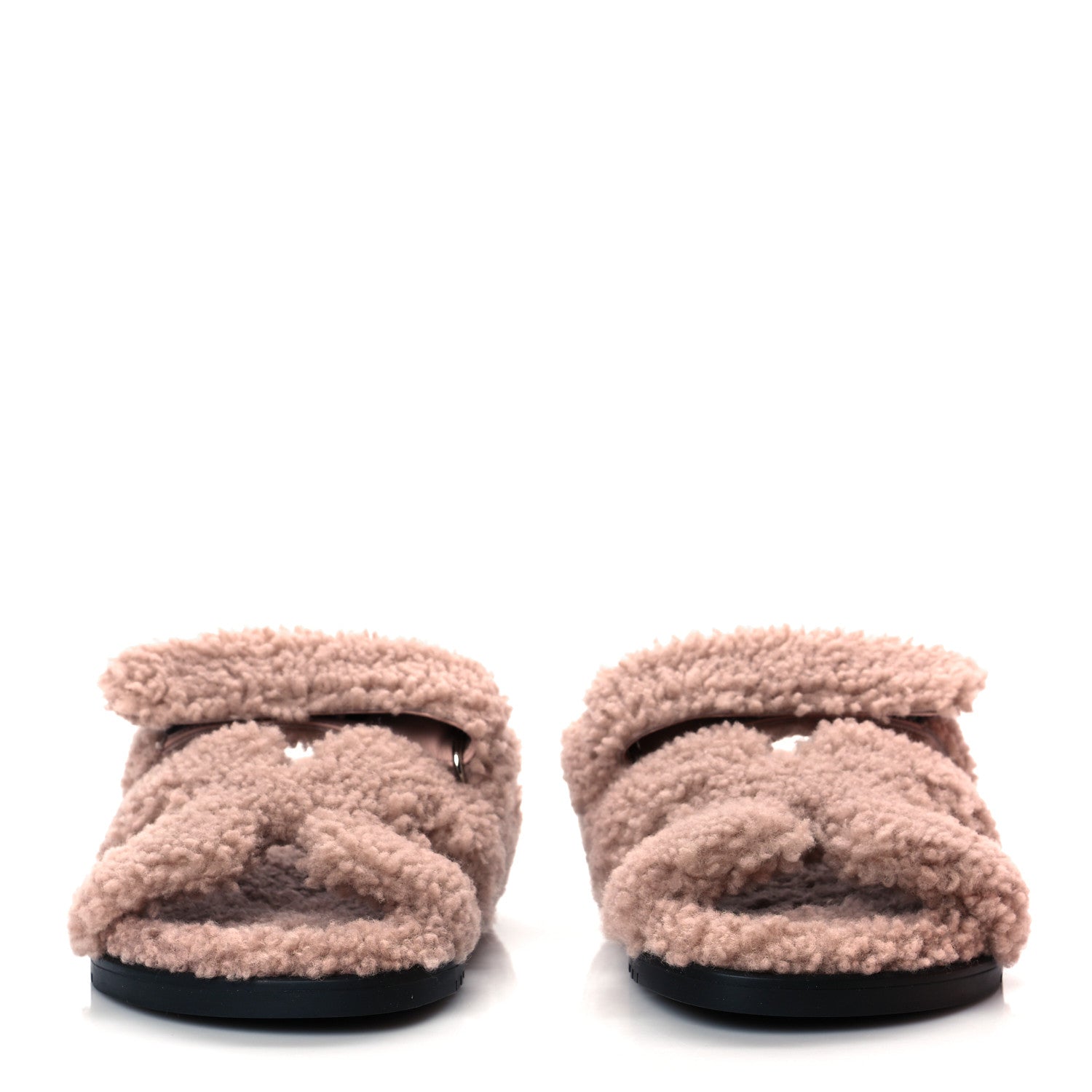Hermes Woolskin Womens Chypre Sandals 36 Bois De Santal 3 of 8