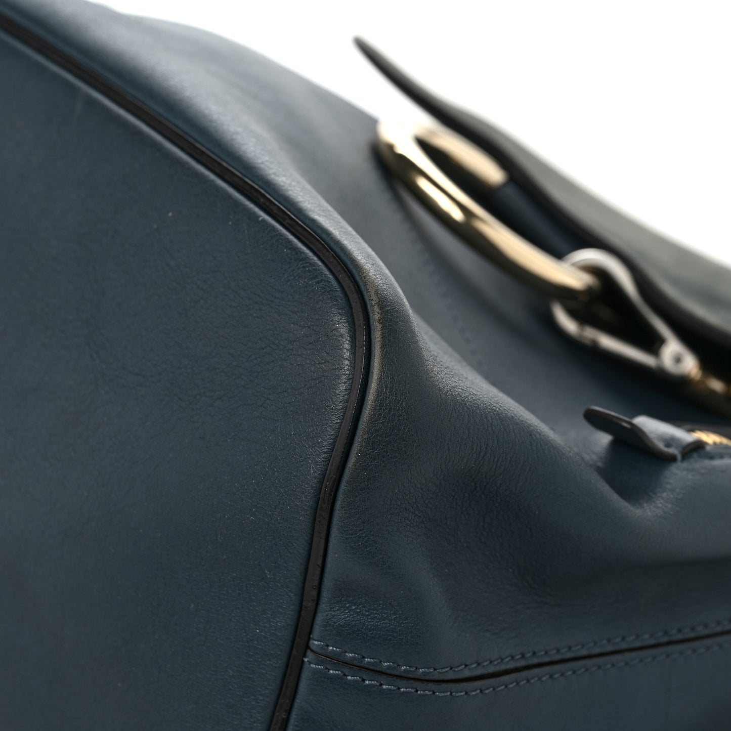 Suede Calfskin Small Faye Backpack Silver Blue