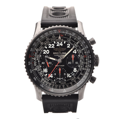 Breitling Black Steel Rubber 43mm Navitimer Cosmonaute Chronograph Automatic Watch Black MB0210B6 1 of 13