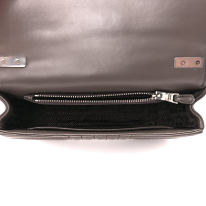 Prada Soft Calfskin Impunture Diagramme Small Sidonie Chain Crossbody Bag Bambu 5 of 9