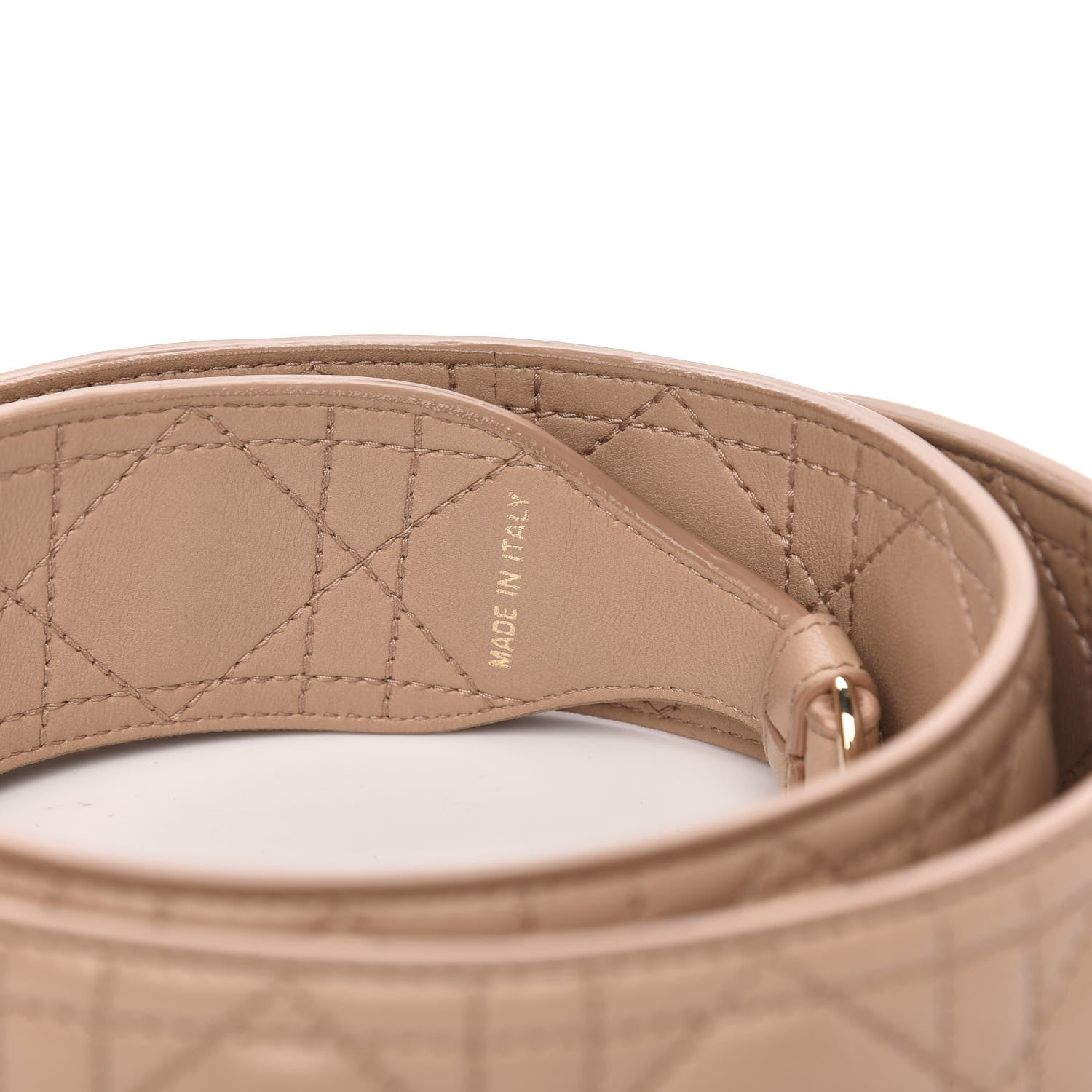 Christian Dior Lambskin Cannage Shoulder Strap Beige 3 of 4