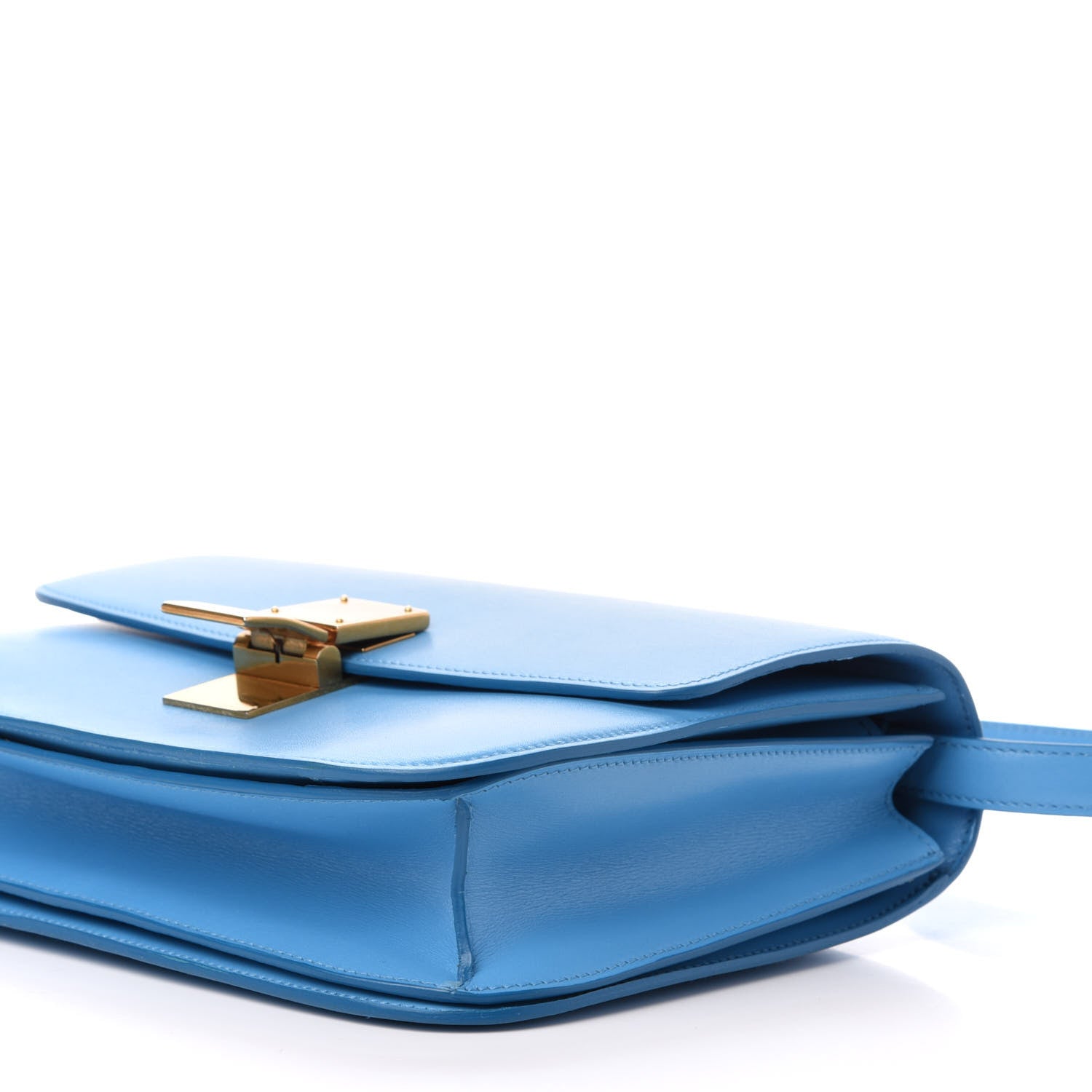 Celine Box Calfskin Medium Classic Box Flap Bag Blue 10 of 12