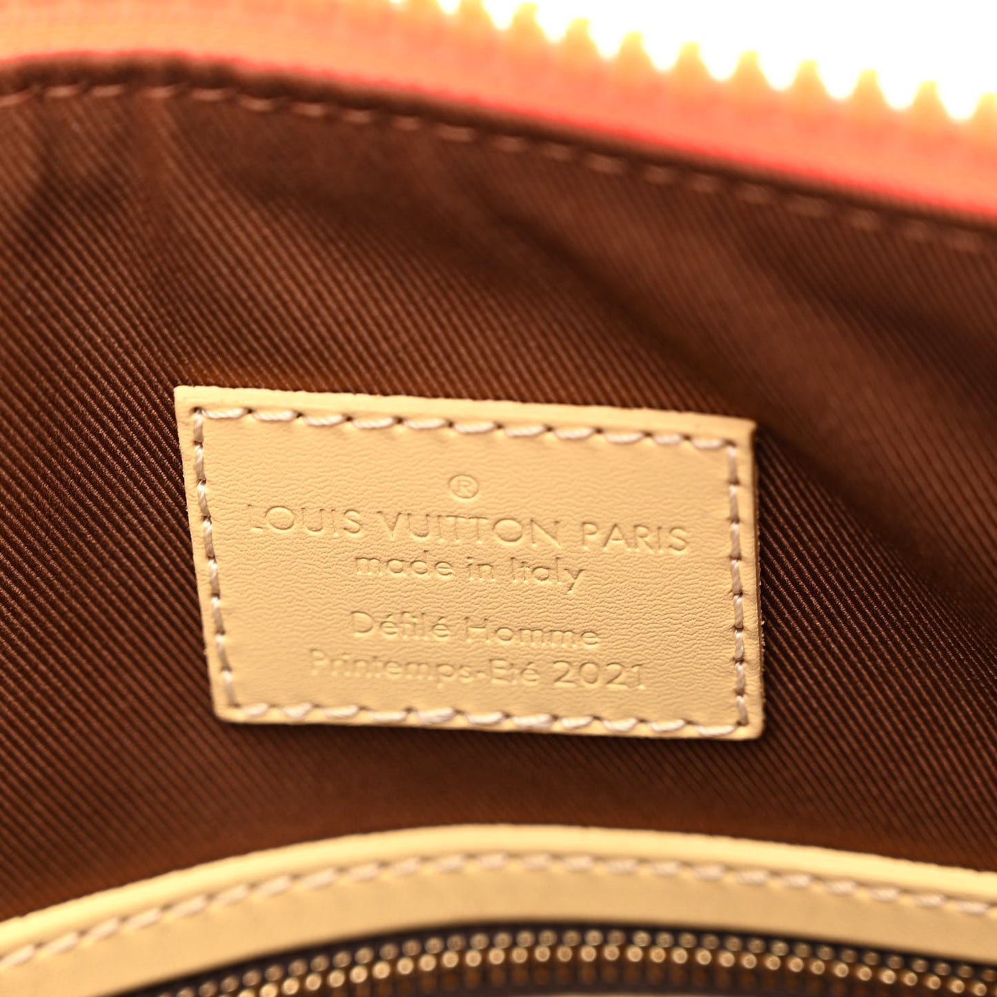 Raffia Damier Giant Keepall Bandouliere 50 Natural Orange