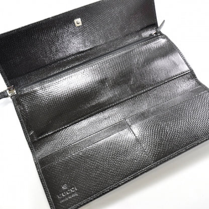 Gucci Lizard Long Clutch Wallet Black 6 of 8
