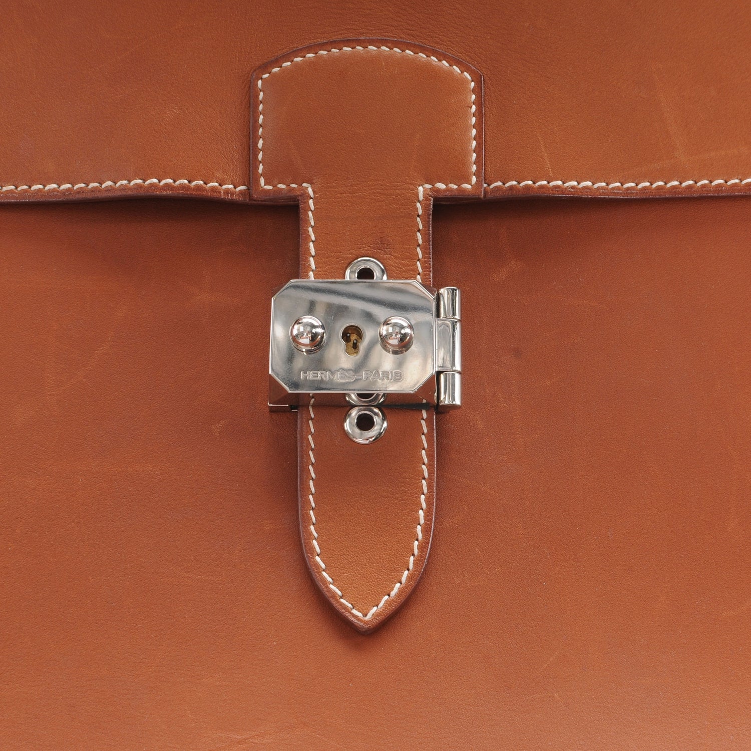 Hermes Natural Barenia Depeche DPLG Shoulder Bag 5 of 8