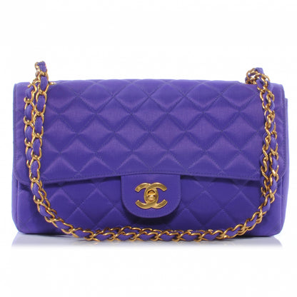 Chanel Nylon Quilted Medium Flap Purple 1 of 10