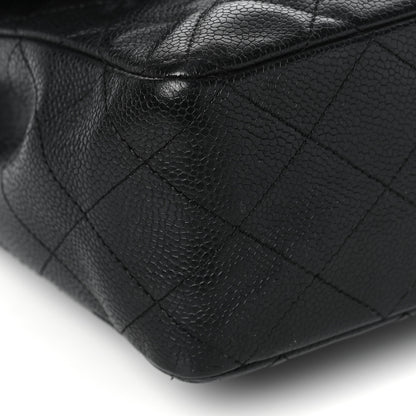 Chanel Caviar Quilted Jumbo Single Flap Black 8 of 10