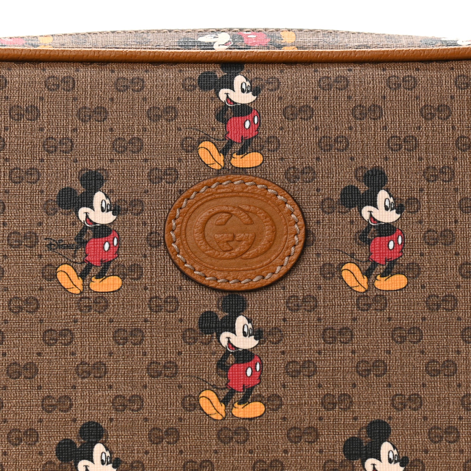 Gucci X DISNEY Mini Vintage GG Supreme Monogram Mickey Mouse Small Belt Bag Beige Vintage Sun Oil 8 of 11