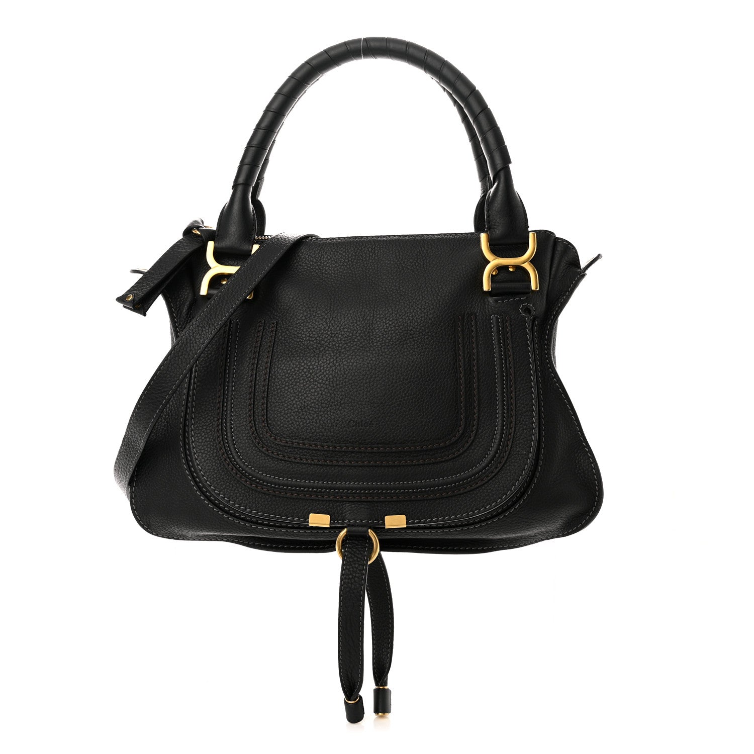 Chloe Calfskin Medium Marcie Satchel Black 1 of 10