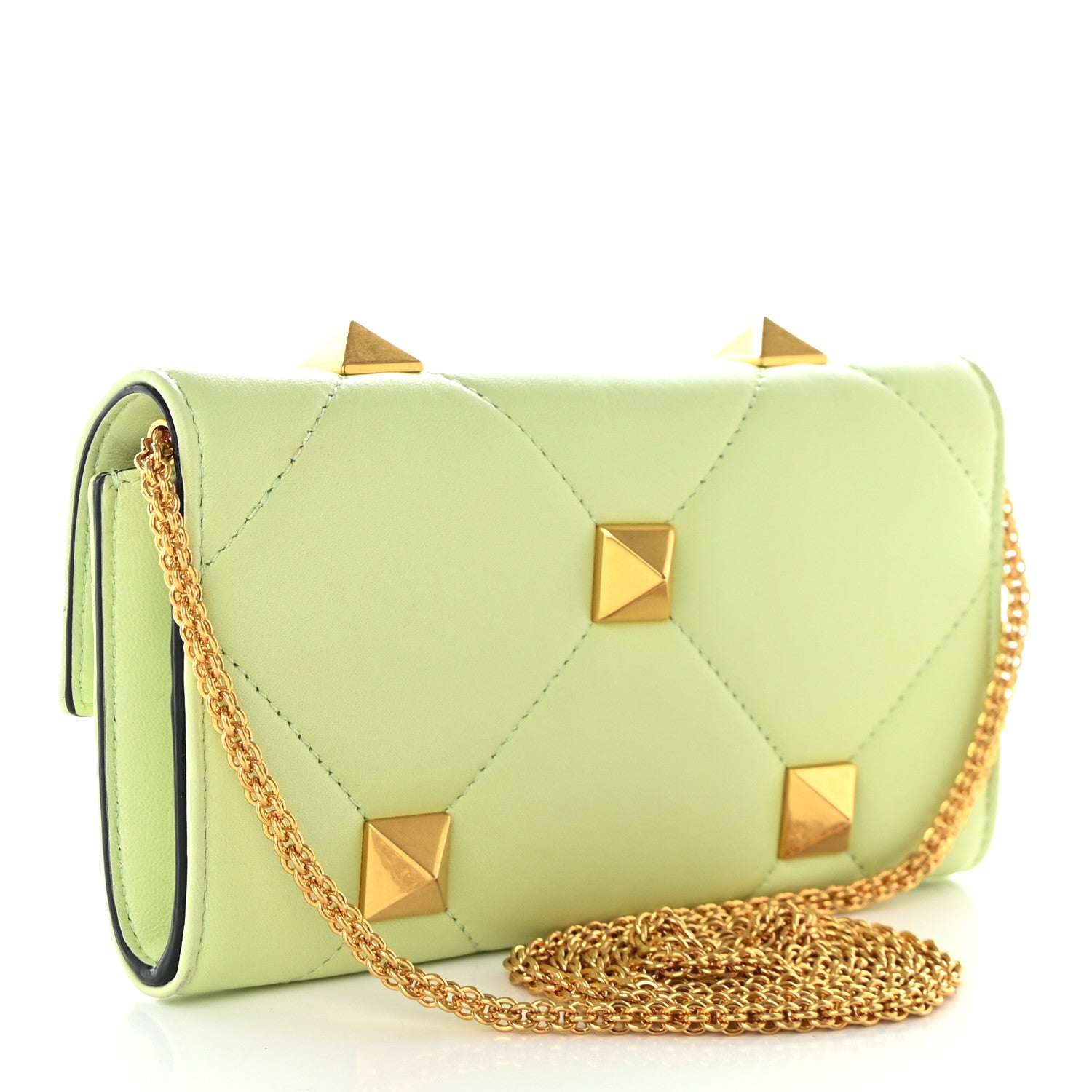 Valentino Garavani Nappa Roman Stud Wallet on Chain Ambrosia 3 of 11
