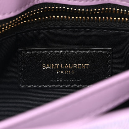 Saint Laurent Denim Y Quilted Monogram Toy Loulou Crossbody Bag Bleached Lilac 6 of 11