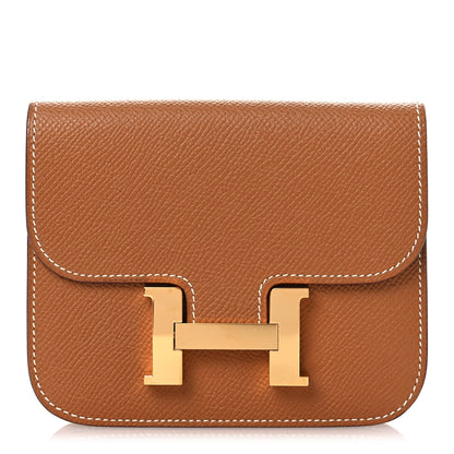 Hermes Epsom Constance Slim Wallet Gold 1 of 9