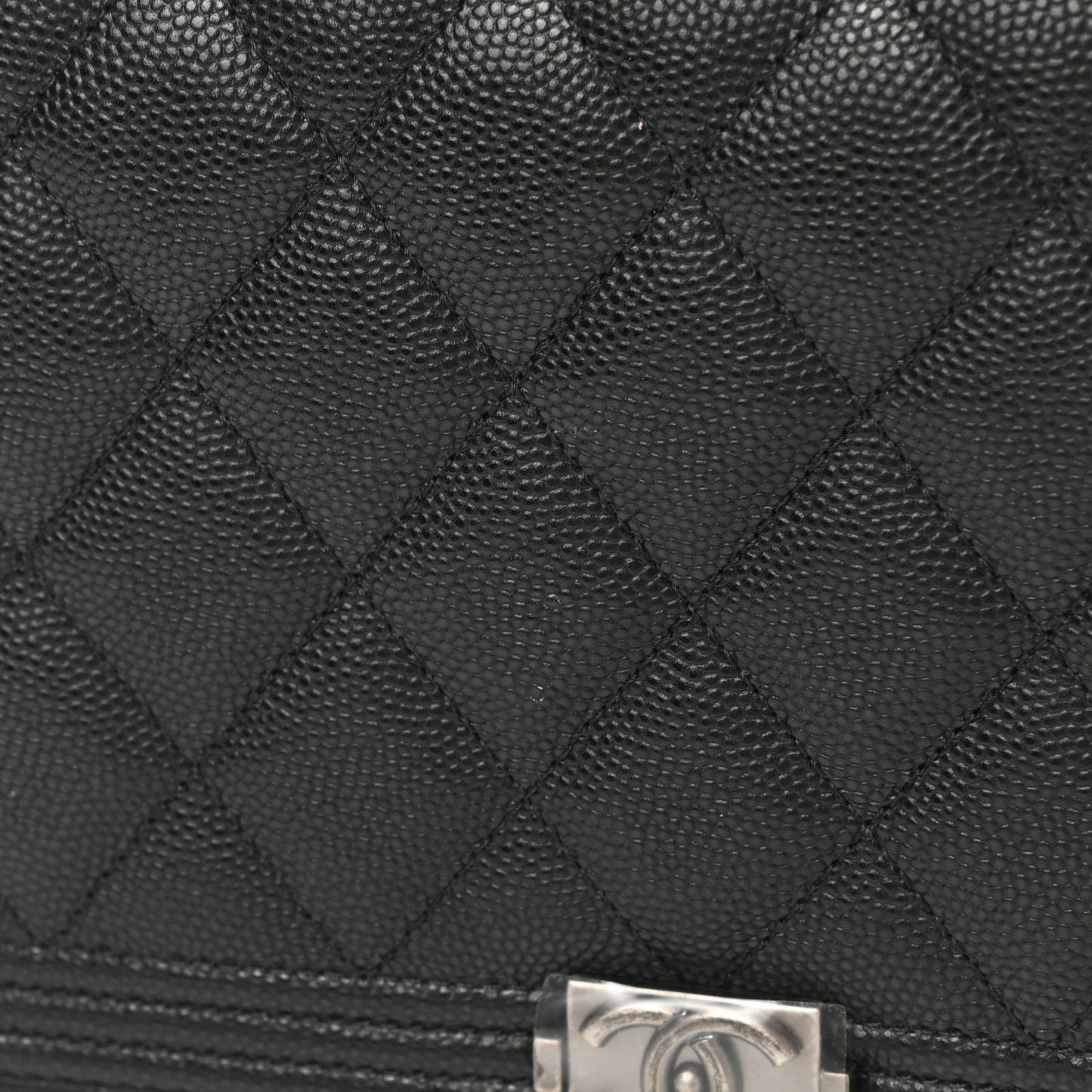 Caviar Quilted Boy Wallet On Chain WOC Black