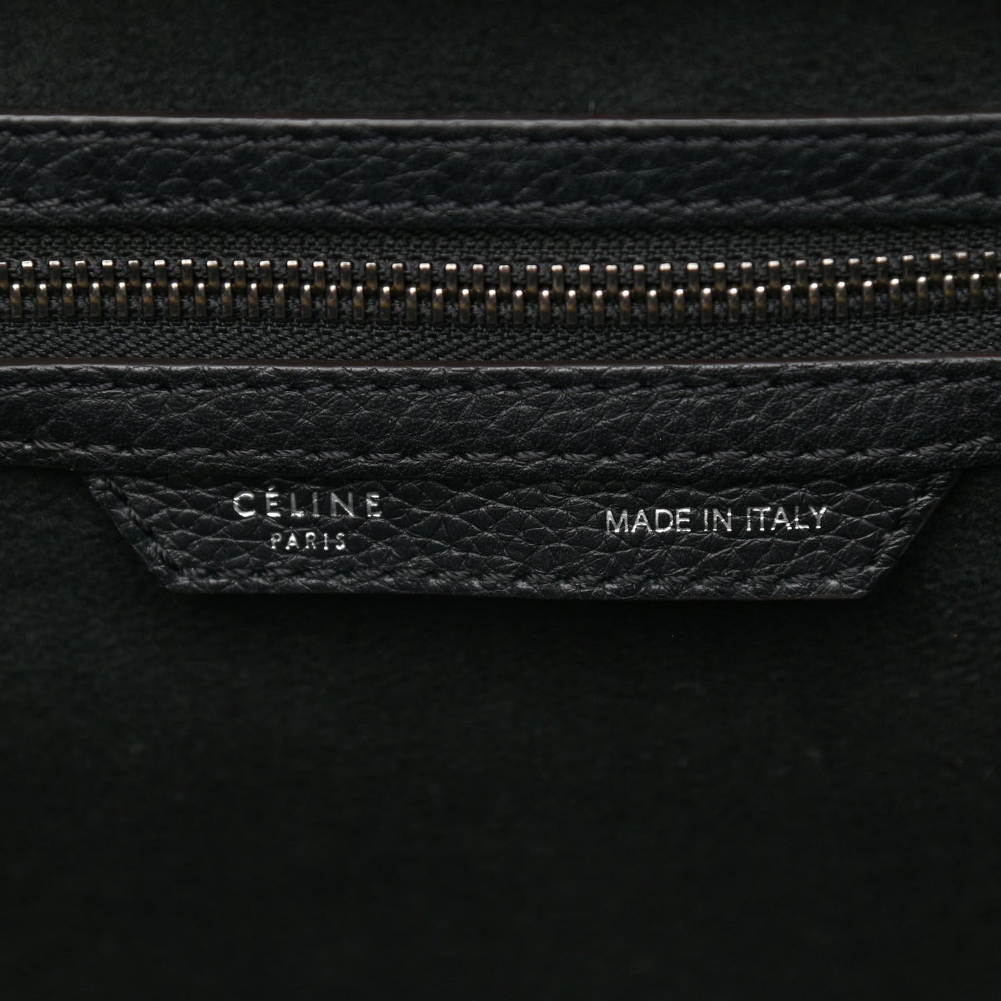 Drummed Calfskin Micro Luggage Black