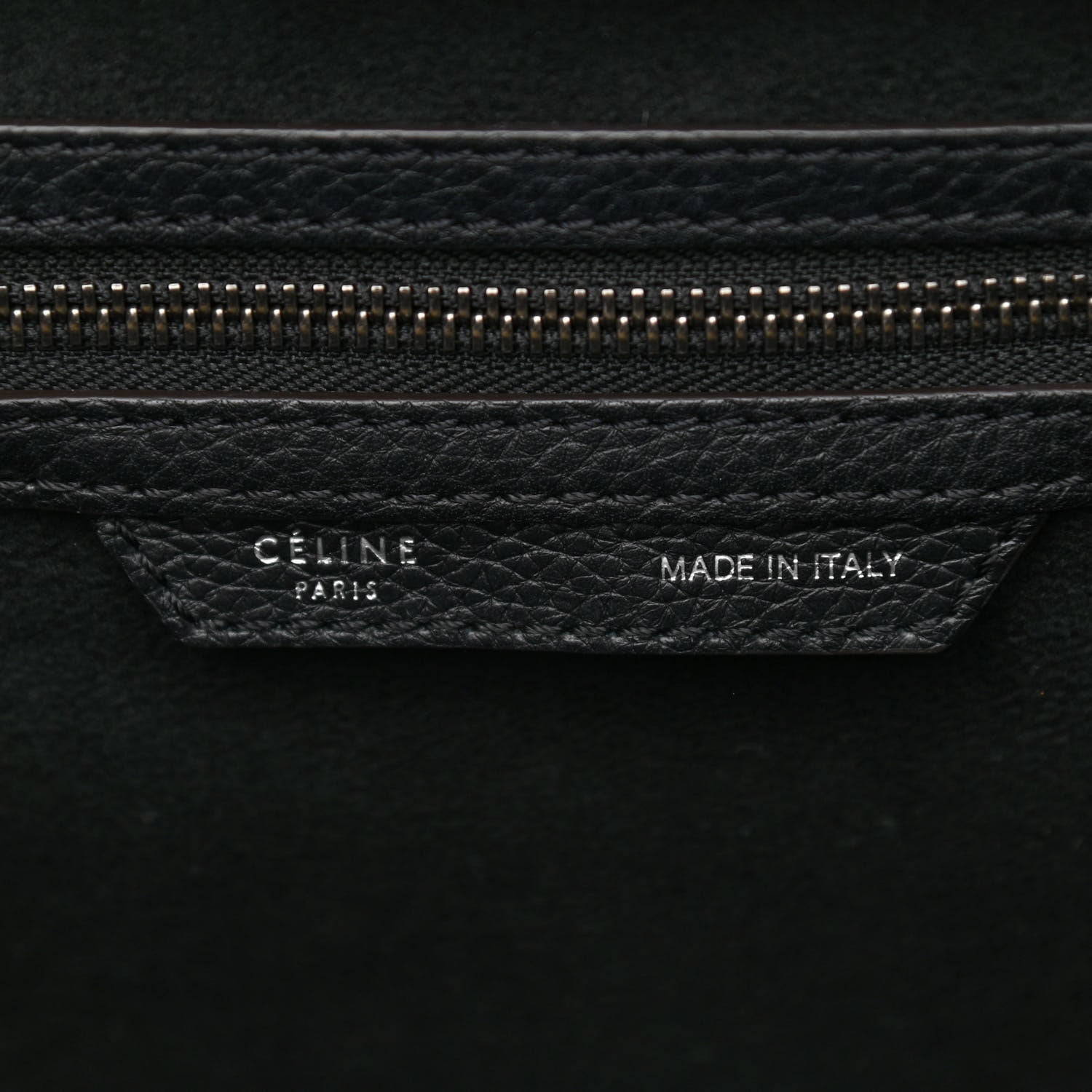 Celine Drummed Calfskin Micro Luggage Black 6 of 10