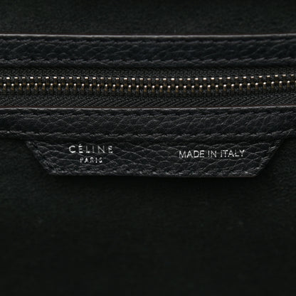 Celine Drummed Calfskin Micro Luggage Black 6 of 10