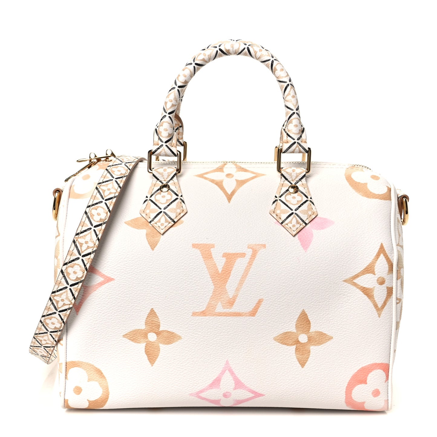 Monogram Giant By The Pool 2.0 Speedy Bandouliere 25 Beige