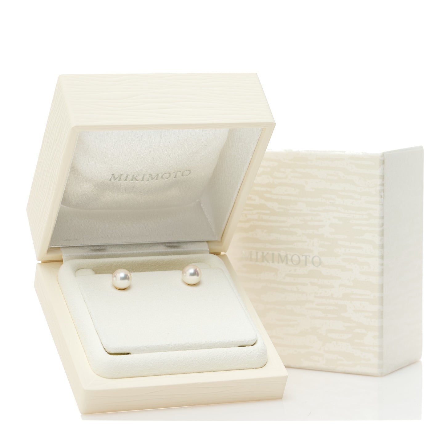 18K Yellow Gold Akoya Pearl 8-8.5mm Stud Earrings
