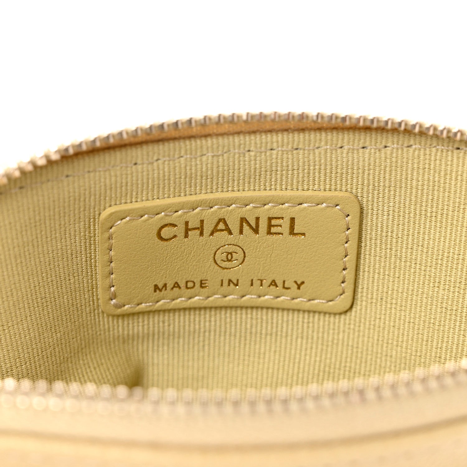 Chanel Caviar Quilted Zip Card Holder Wallet Light Green 6 of 9