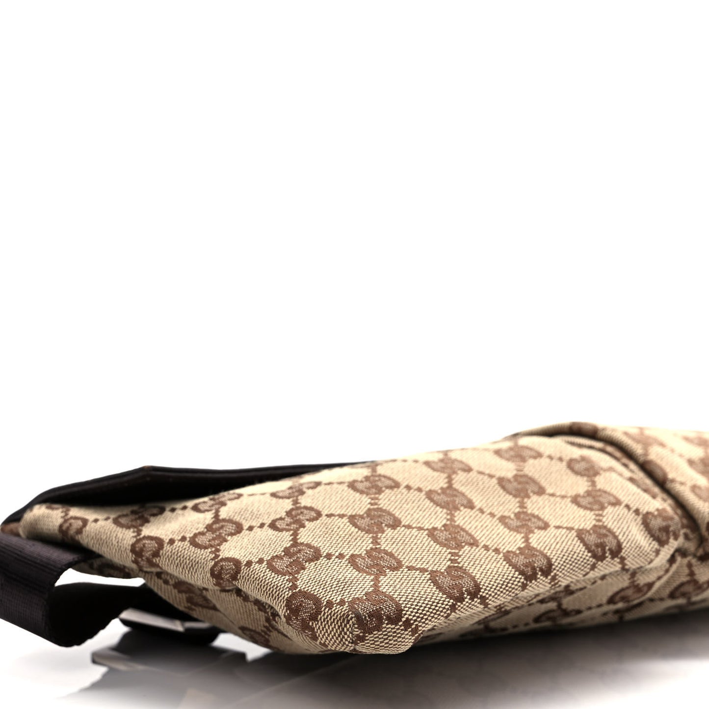 GG Monogram Double Pocket Belt Bag Dark Brown