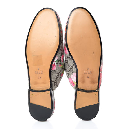 Gucci GG Supreme Monogram Blooms Womens Princetown Slippers 36 Beige Multicolor Dry Rose 7 of 13