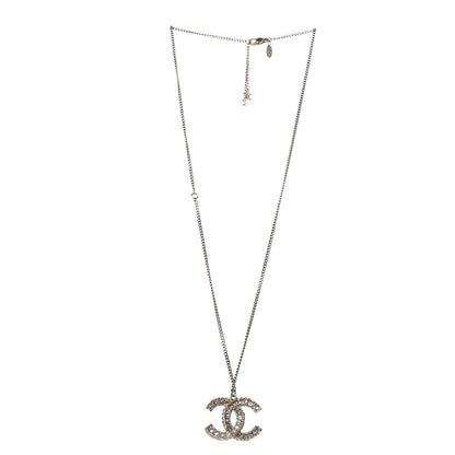 Chanel Crystal Enamel CC Necklace Light Gold 3 of 4