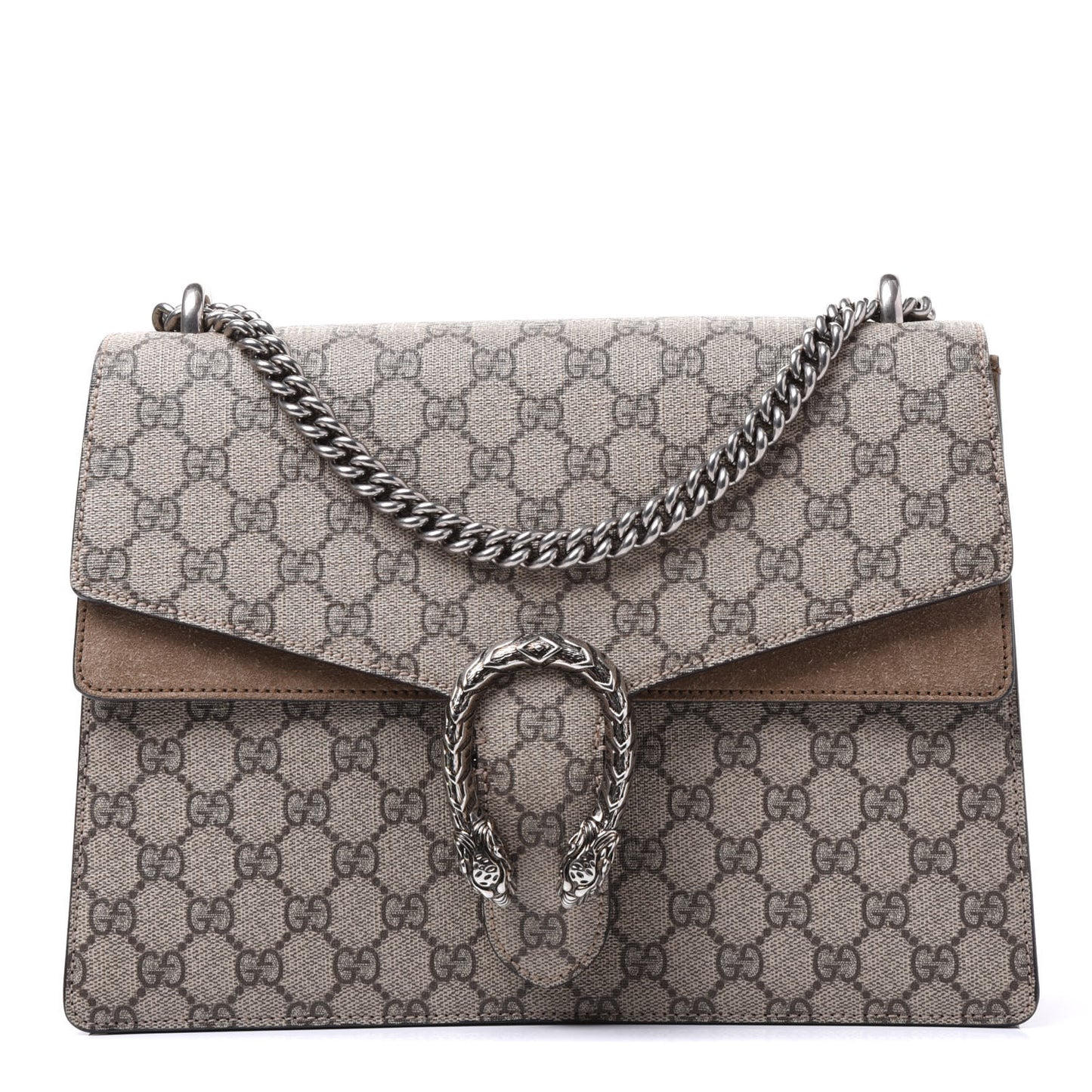 GG Supreme Monogram Medium Dionysus Shoulder Bag Taupe