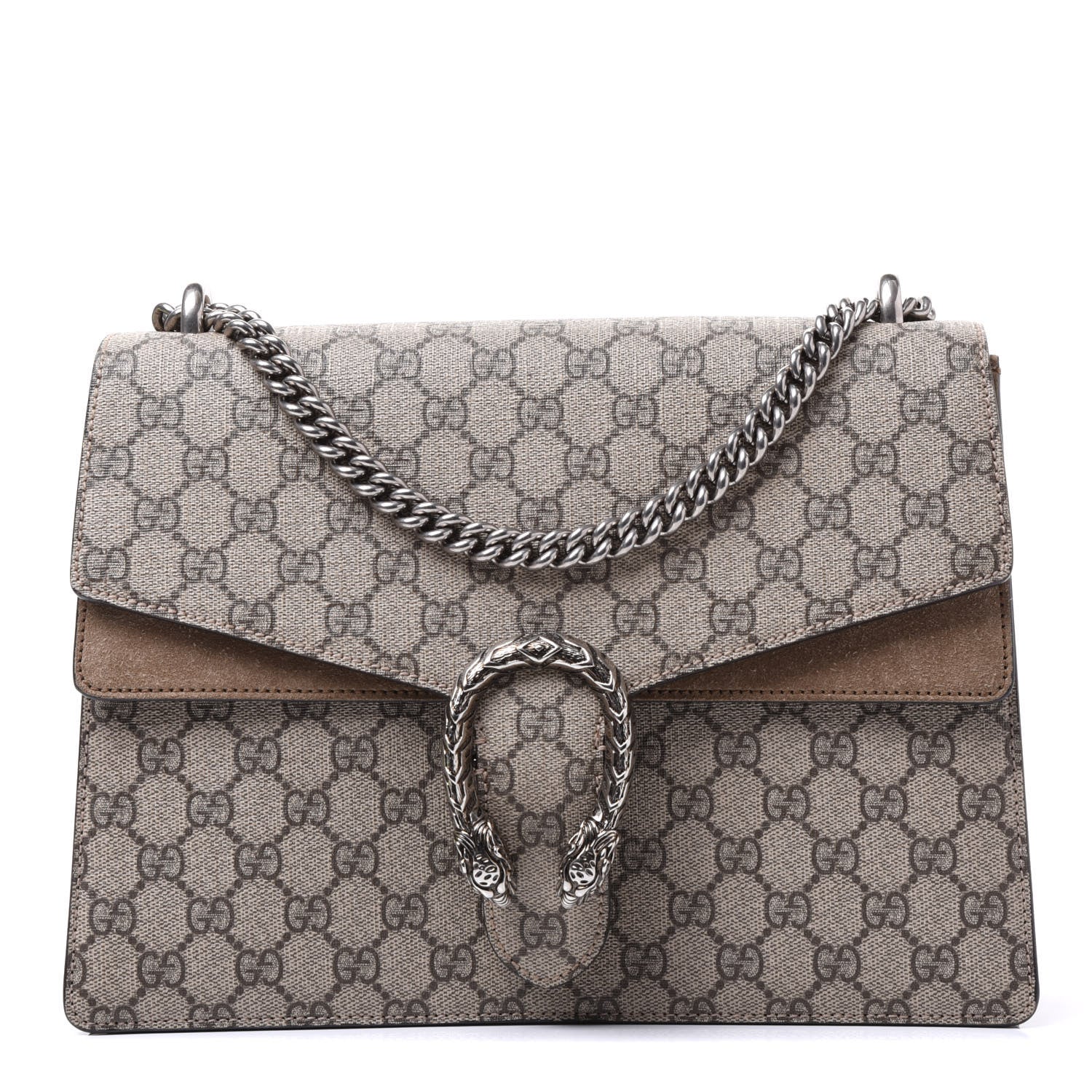 Gucci GG Supreme Monogram Medium Dionysus Shoulder Bag Taupe 1 of 8
