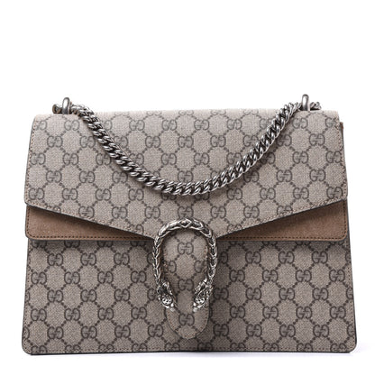 Gucci GG Supreme Monogram Medium Dionysus Shoulder Bag Taupe 1 of 8