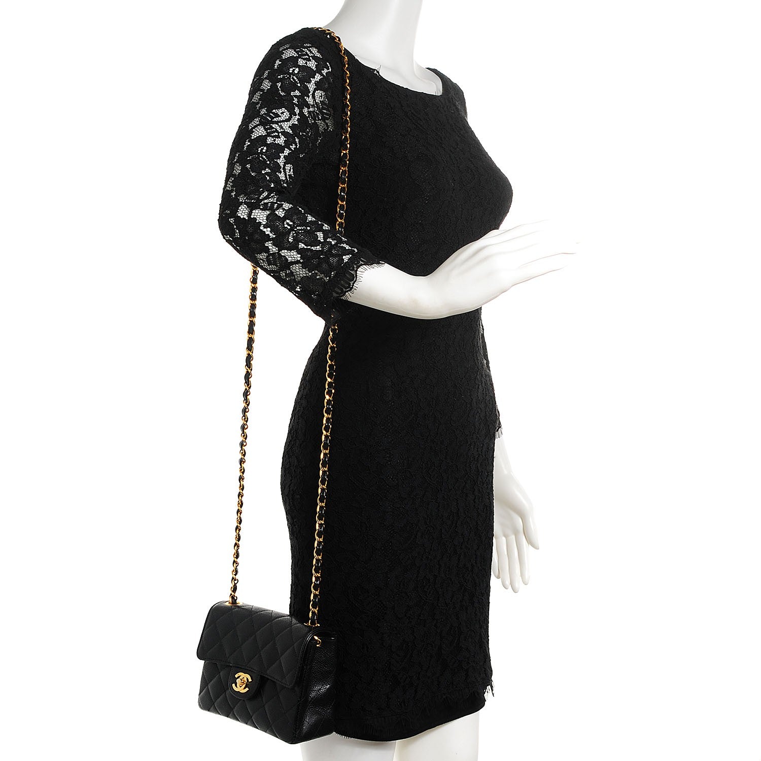 Chanel Caviar Quilted Mini Square Flap Black 2 of 11
