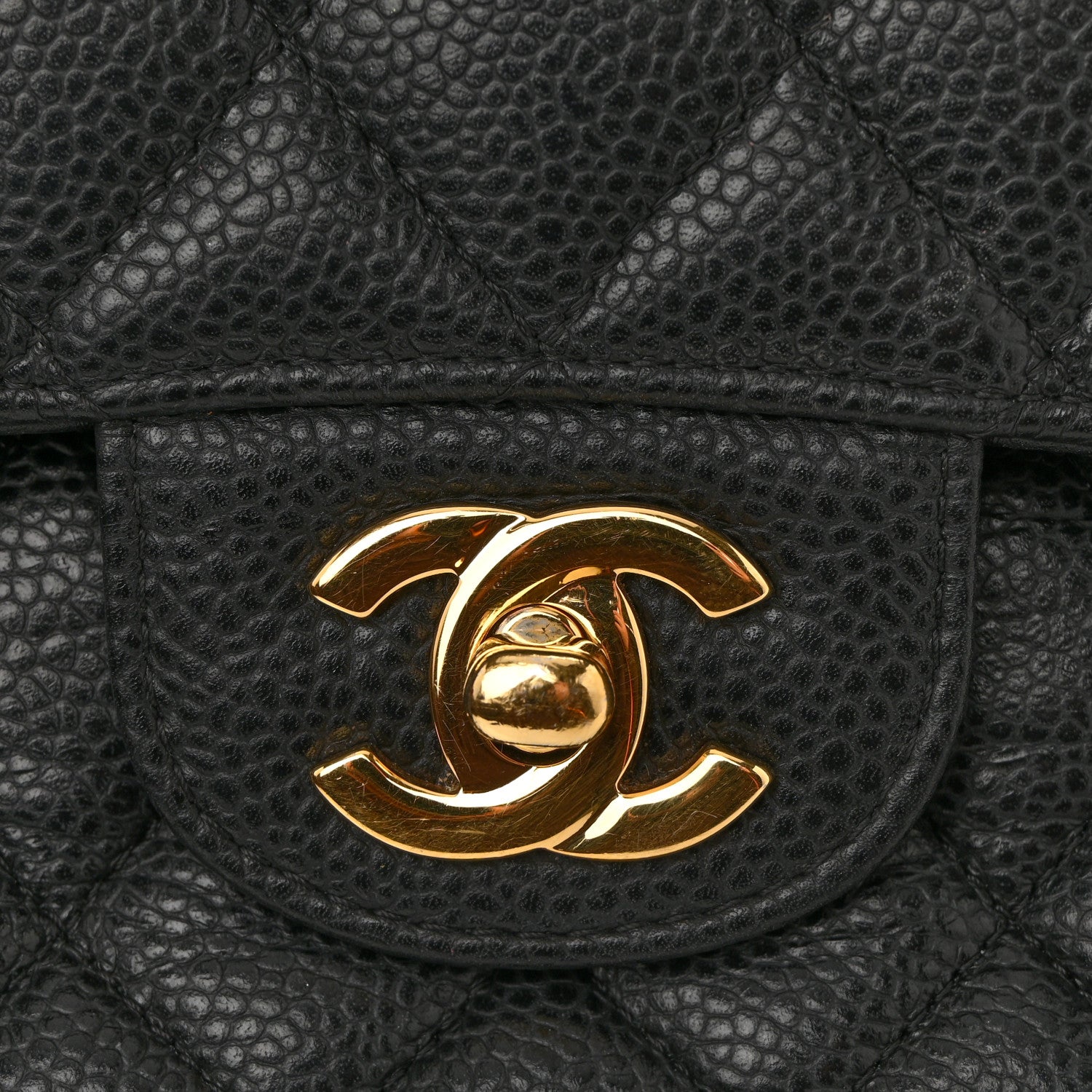 Chanel Caviar Quilted Medium Double Flap Black 10 of 16