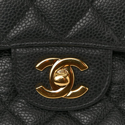 Chanel Caviar Quilted Medium Double Flap Black 10 of 16