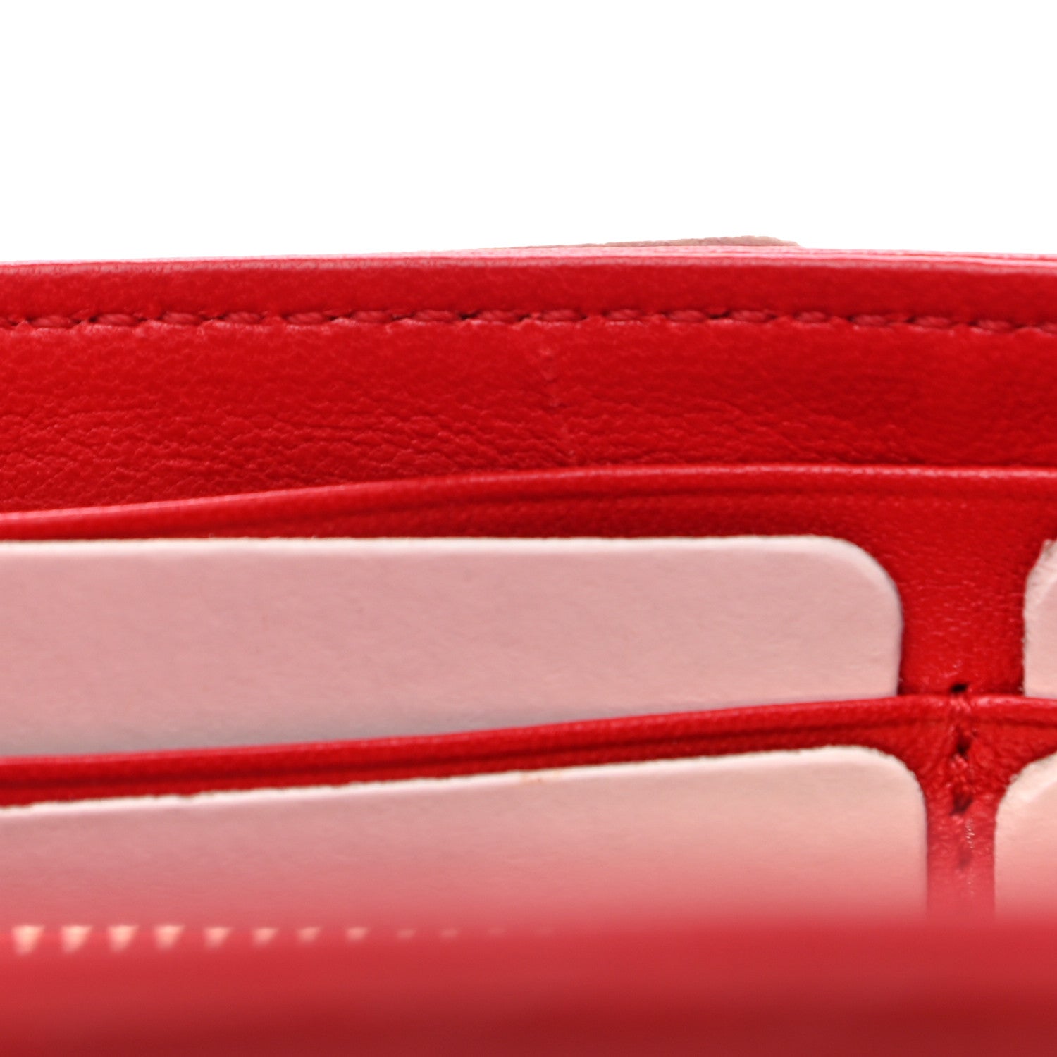 Versace Patent Quilted Vanitas Wallet Rosso Fuoco 7 of 8