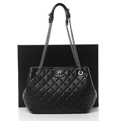 Chanel Lambskin Quilted Accordion Tote Black 12 of 12