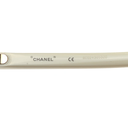Chanel Acetate Mirror Shield Sunglasses 71475 White 5 of 7
