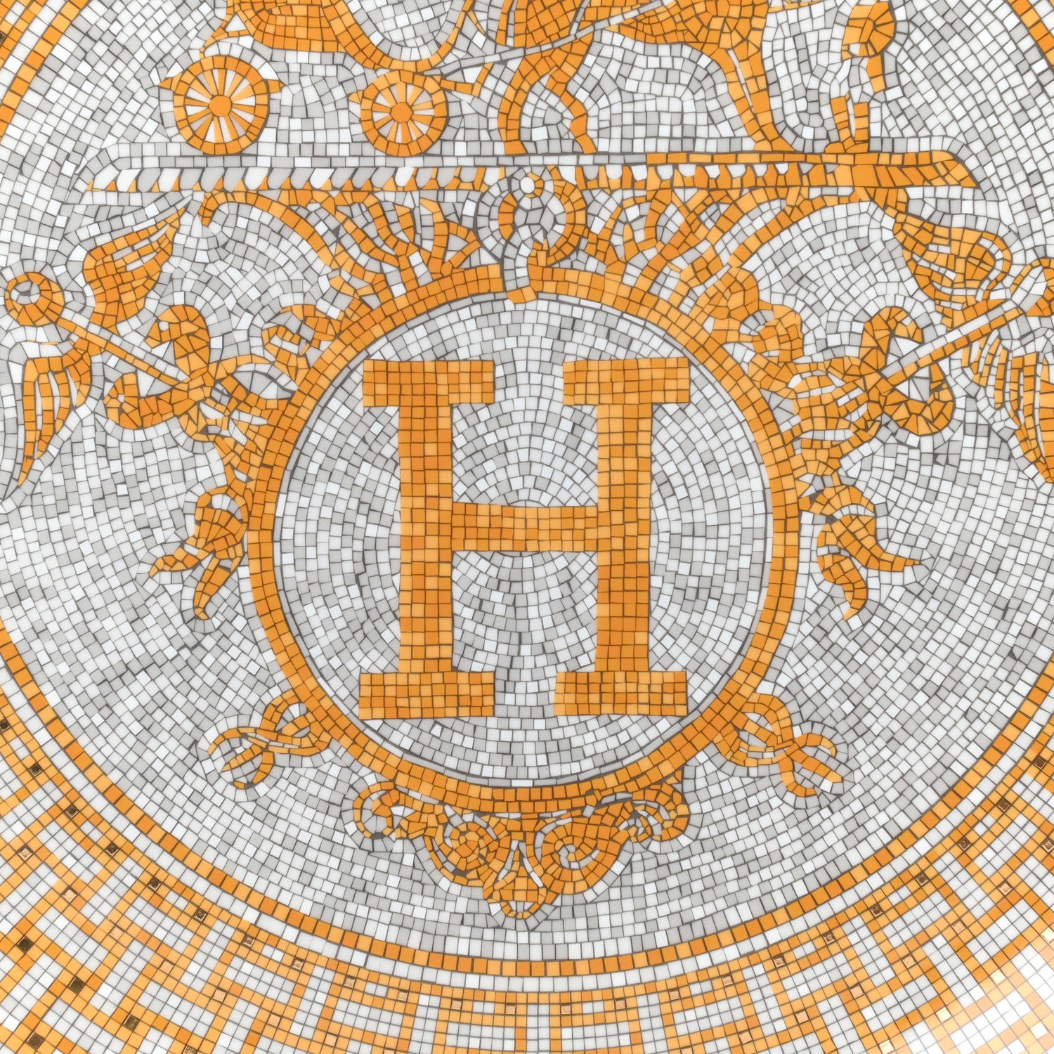 Hermes Porcelain Mosaique au 24 Tart Platter 5 of 5