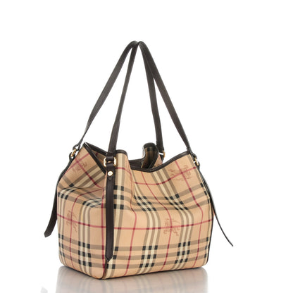 Burberry Haymarket Check Small Canterbury Tote Chocolate 3 of 10