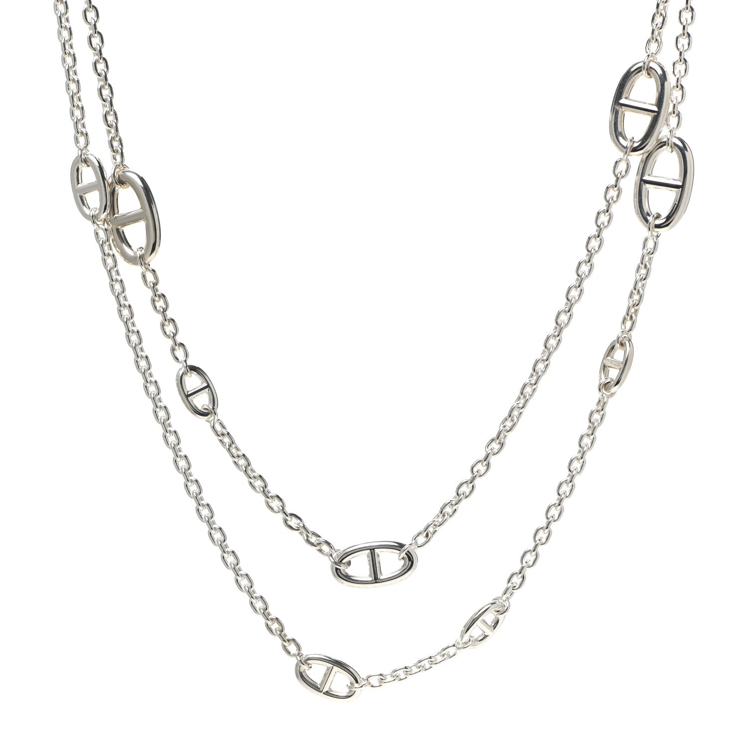 Hermes Sterling Silver Farandole Necklace 120 1 of 5