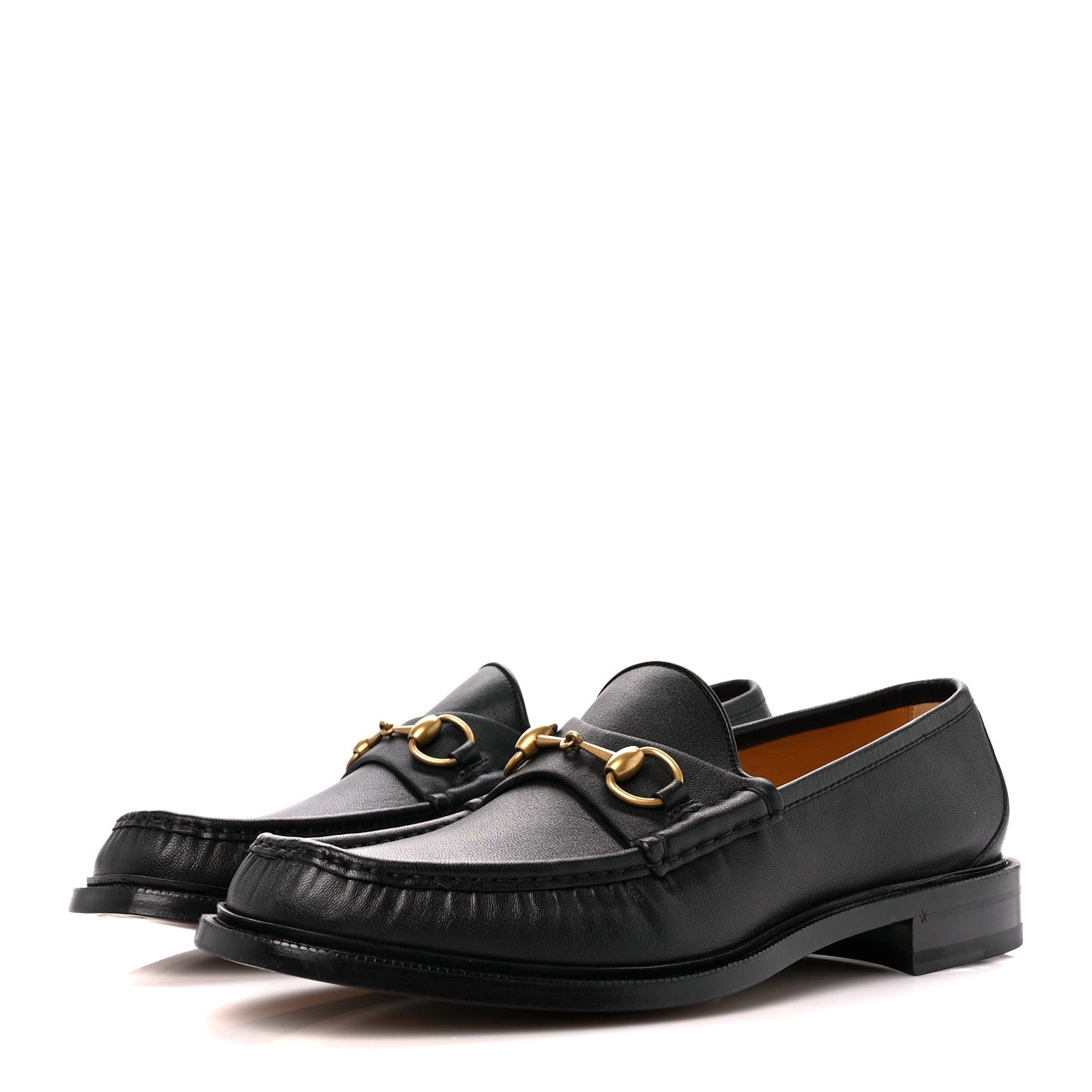 Gucci Mandala Goatskin Mens Horsebit Loafers 11 Black 3 of 9