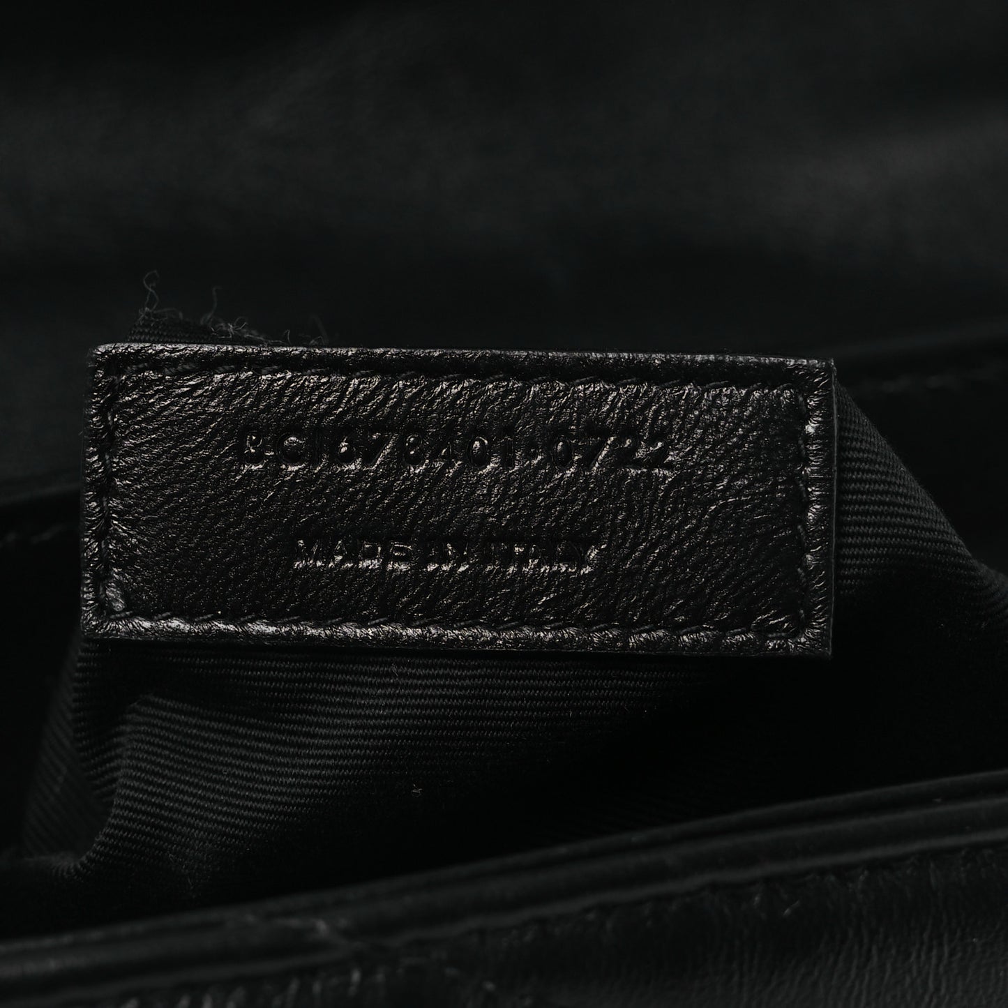 Calfskin Y Quilted Monogram Monochrome Toy Loulou Crossbody Bag Black