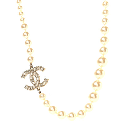 Chanel Pearl CC 100th Anniversary Necklace Light Gold 1 of 5