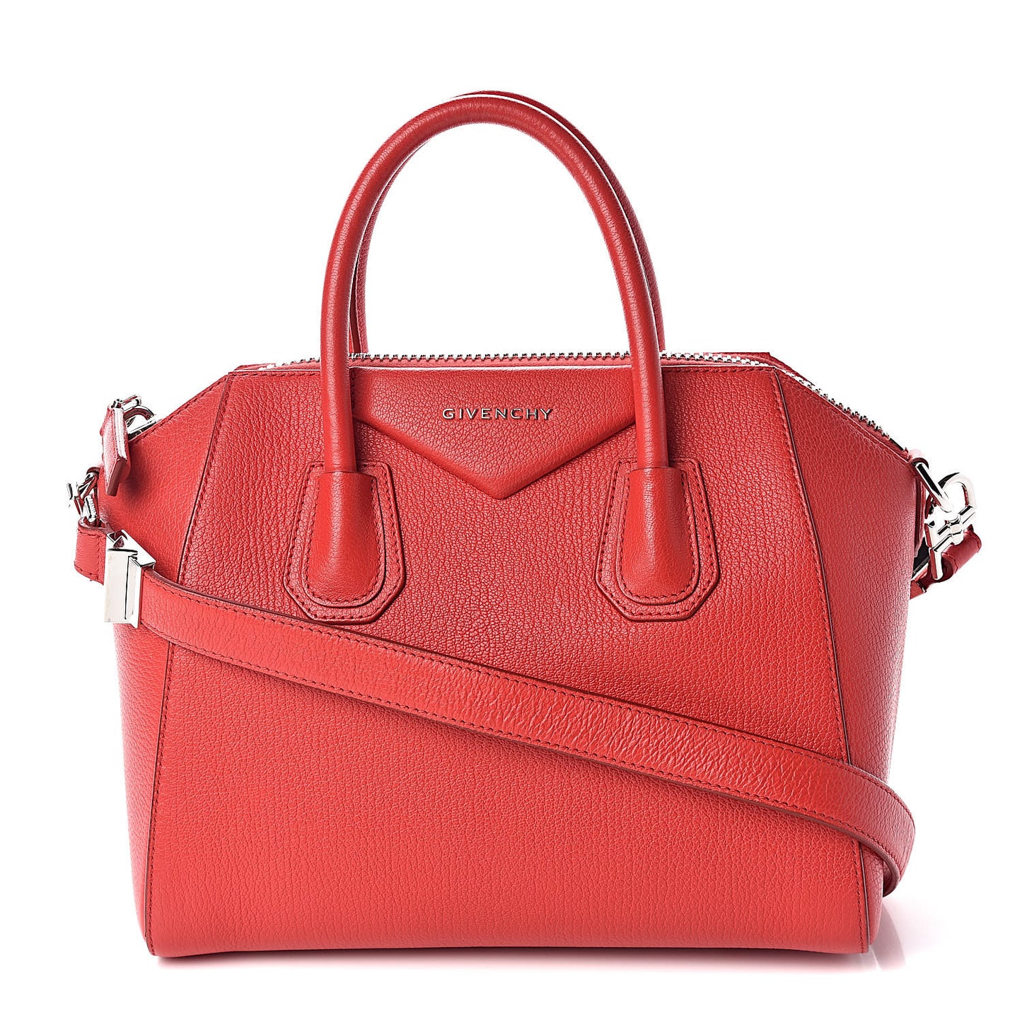 Sugar Goatskin Small Antigona Medium Red