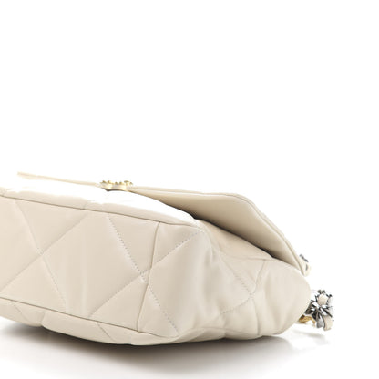 Chanel Lambskin Quilted Large 19 Flap Beige 9 of 11