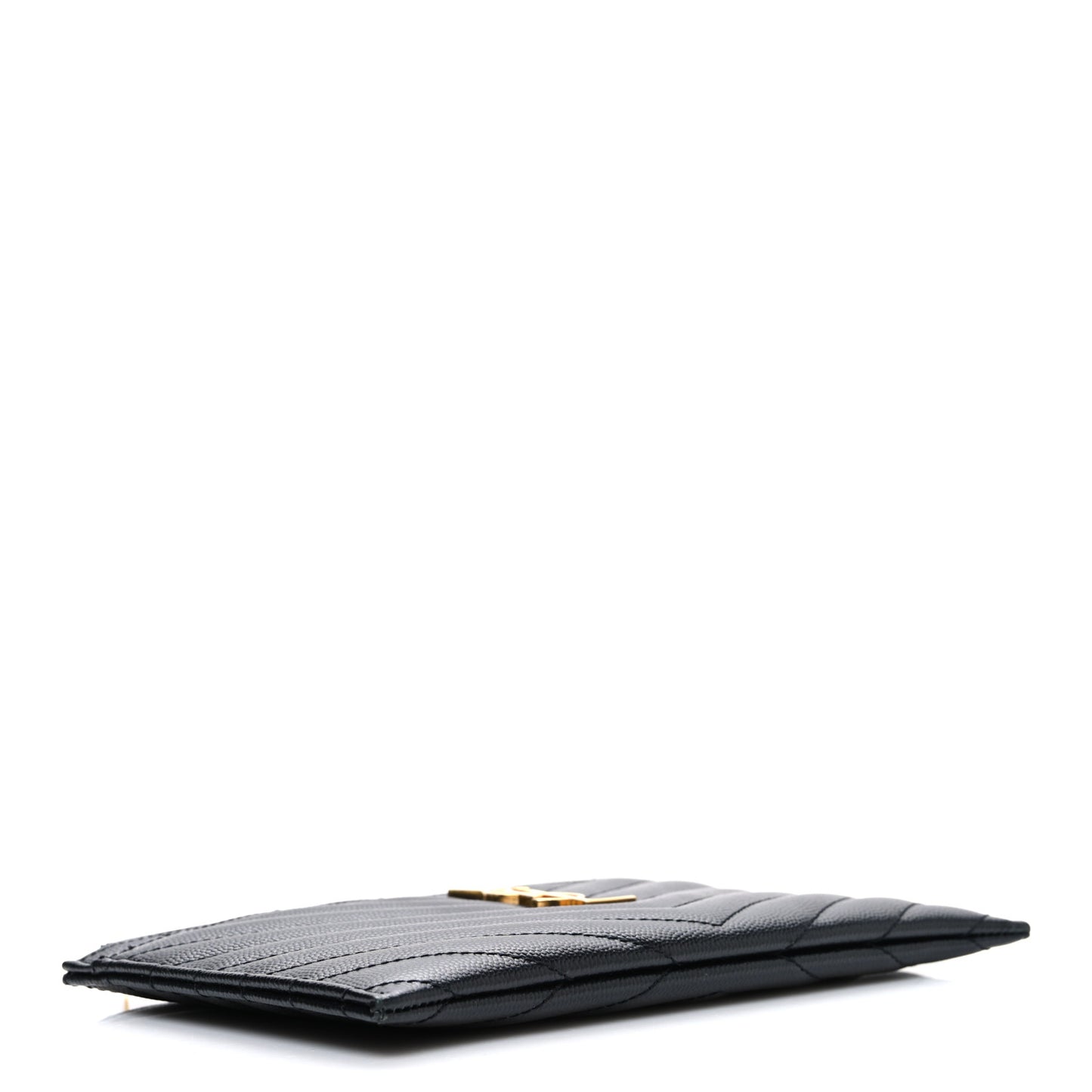 Grain De Poudre Chevron Monogram Bill Pouch Black