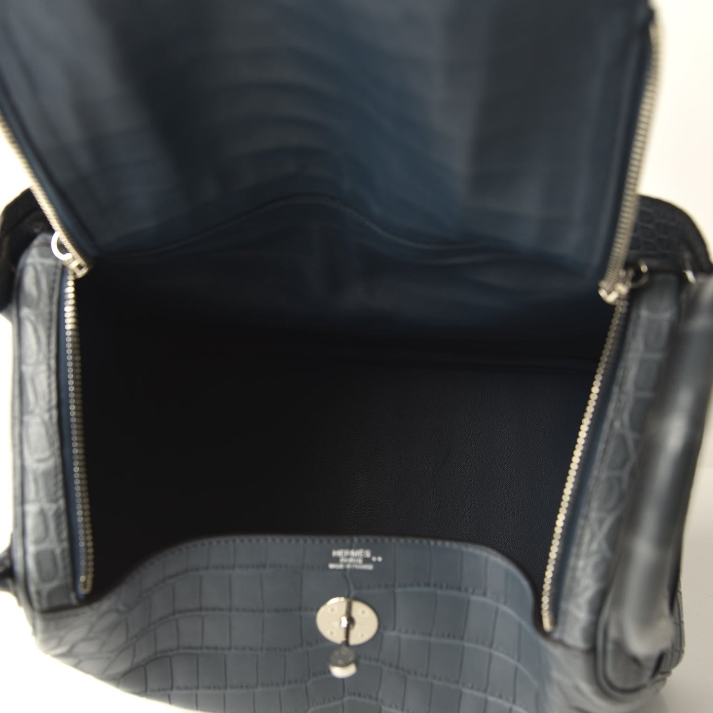 Matte Niloticus Crocodile Lindy 30 Blue Jean