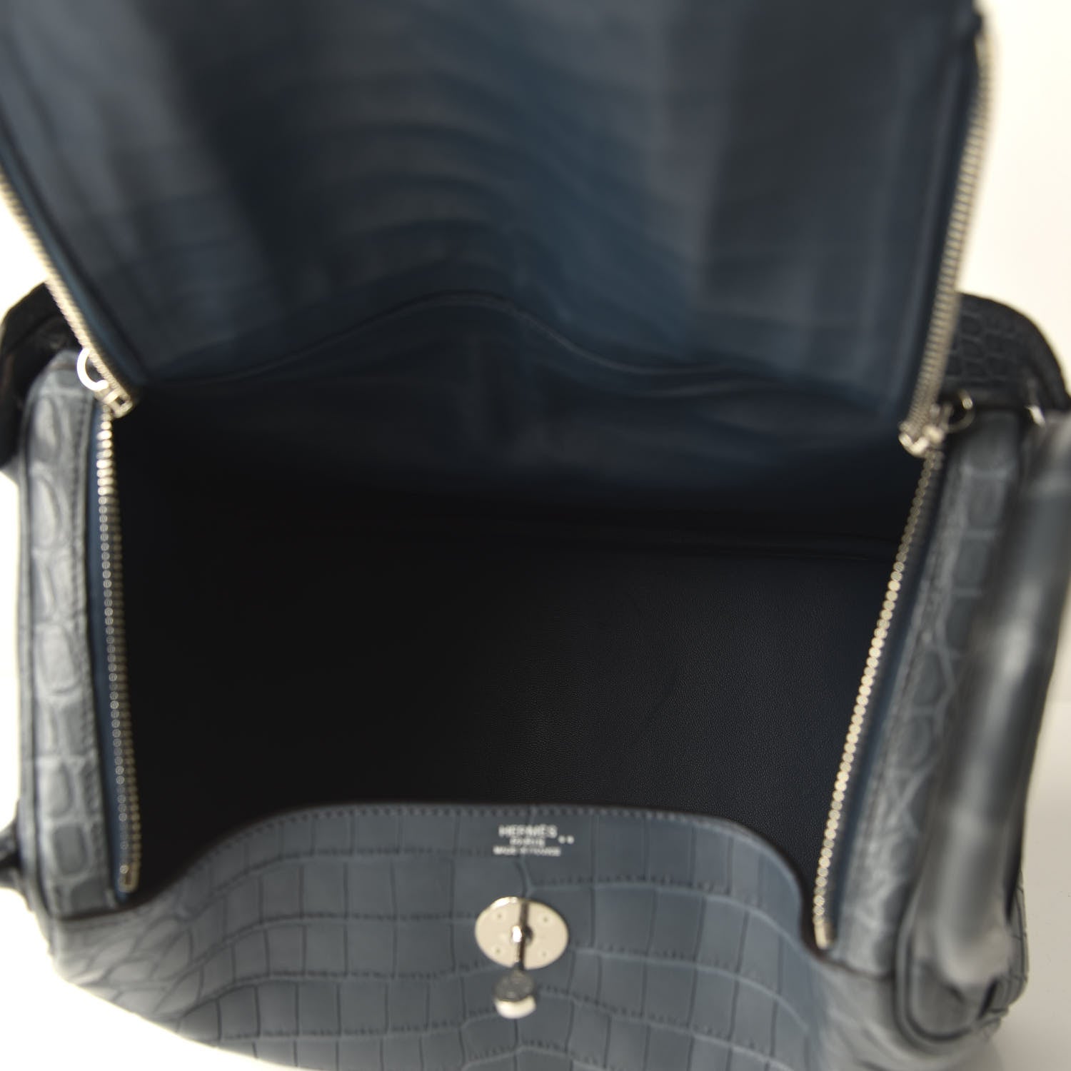 Hermes Matte Niloticus Crocodile Lindy 30 Blue Jean 5 of 9
